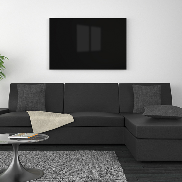 Glasheizung schwarz 250 Watt 60x30cm