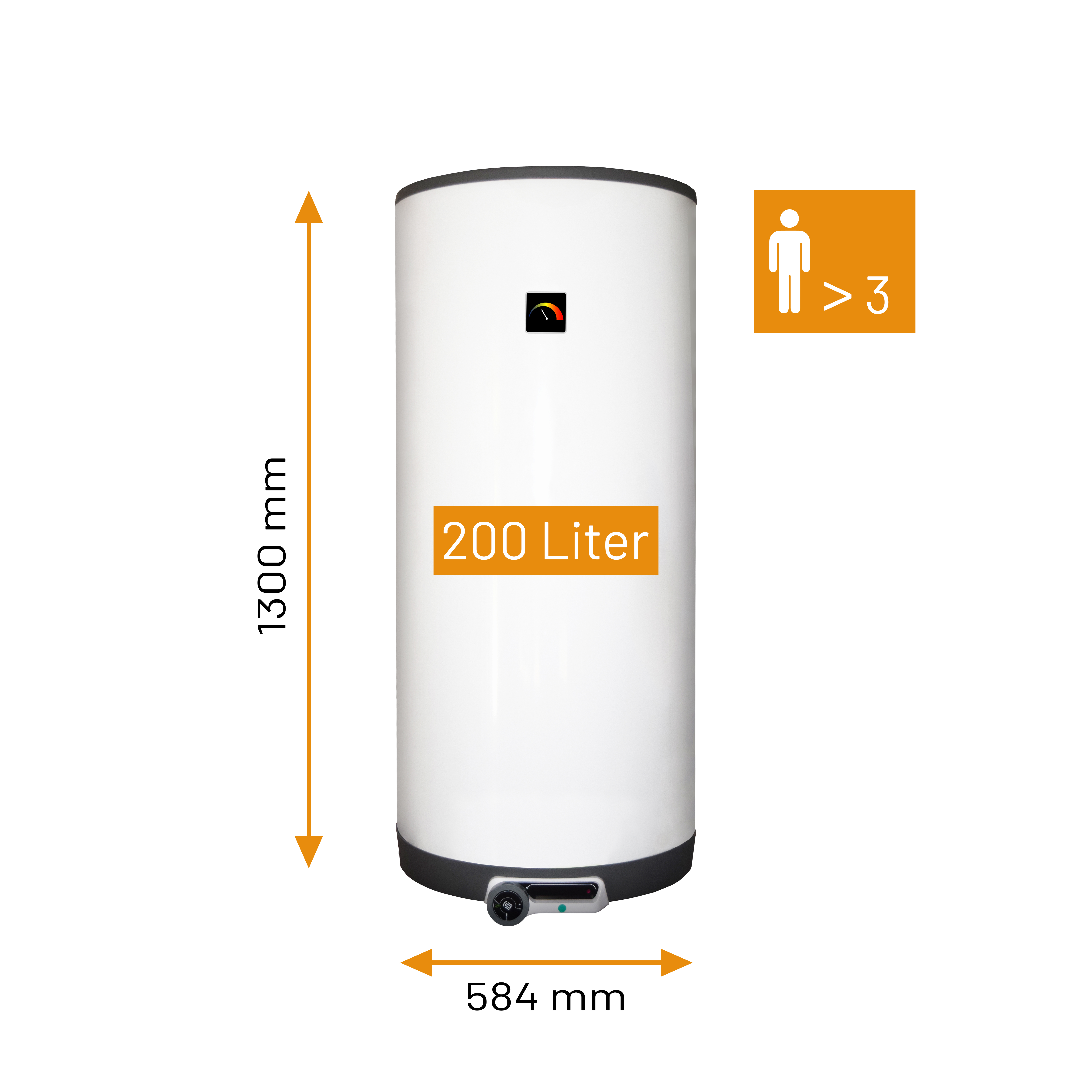 Autarkie-Boiler 200 Liter